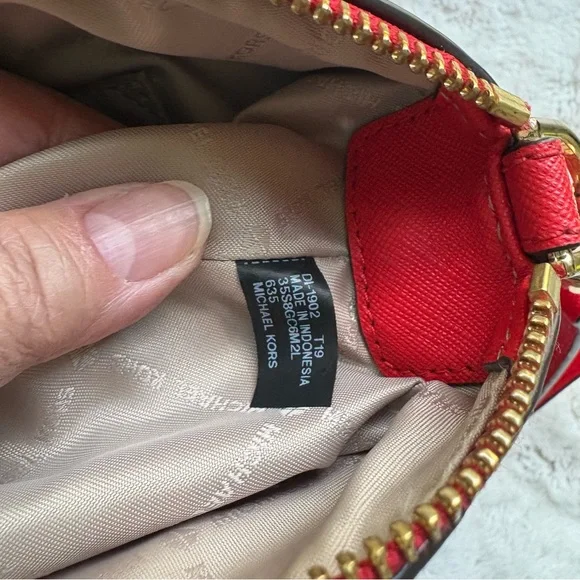 Michael Kors EUC Ciara Medium Saffiano Leather Satchel in Red - Picture 16 of 16